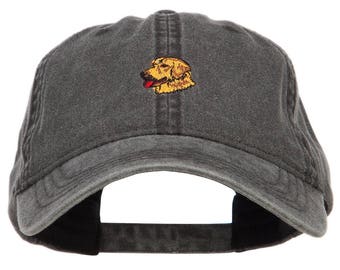 Golden Retriever Embroidered Washed Cap