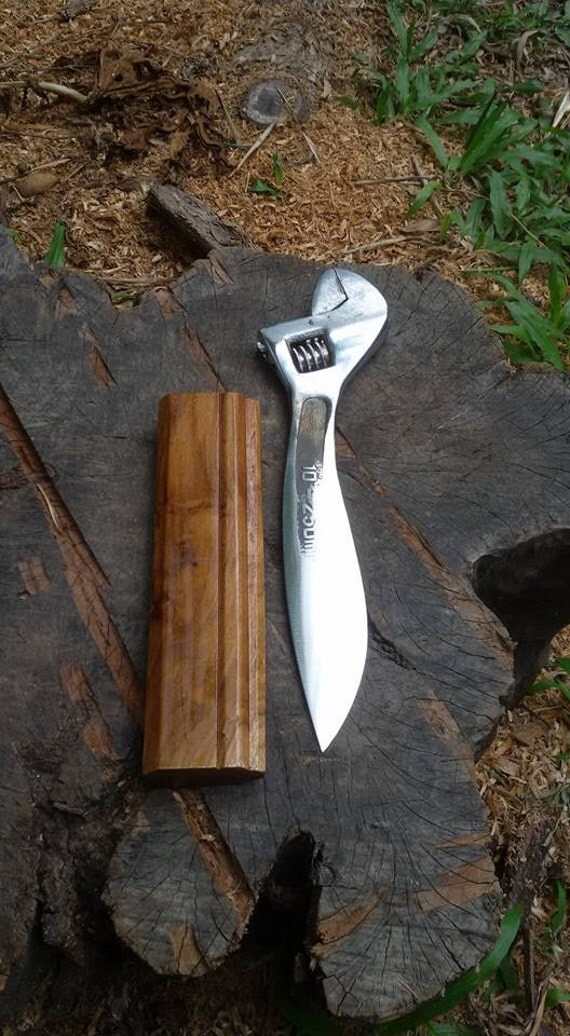 Adjustable Wrench Knife Handmade Wrench Knife Made in