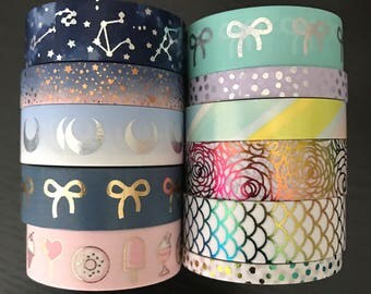 18"/24" SAMPLES of Simplygilded and Becca foil washi tape (M163)