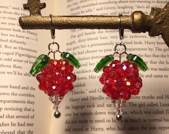 Dirigible Plum Earrings **Red Iridescent Color** - Luna Lovegood inspired