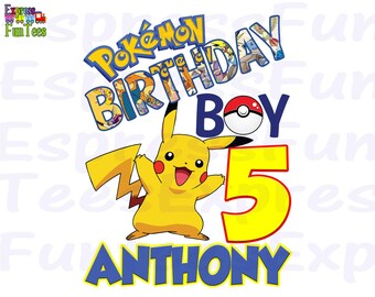 pokemon iron on DIGITAL DOWNLOAD - pokemon go iron on transfer shirt-pokemon birthday shirt-pokemon shirt-iron on shirt instant download