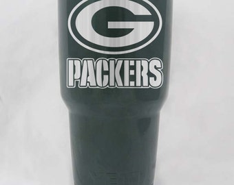 Green Bay Packers 20 30 oz cup or colster black dark green or stainless