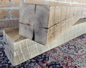 Reclaimed Barn Beams 25" x 4" x 4", Floating Shelves, Pair of Shelves, Rustic Shelves, Pair of Wall Shelves, Bathroom Shelves, Wall Shelves