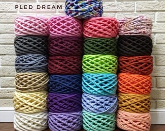 T-shirt yarn, crochet yarn, Fabric knitting yarn, Chunky yarn, Spaghetti yarn, cotton yarn, yarn Home decor, Tee shirt yarn Necklaces