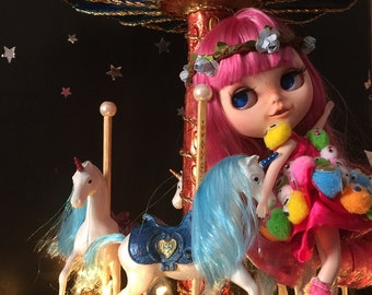 Custom Blythe Dolls For Sale by Sweet Maria Blythe and its carousel OOAK For adoption