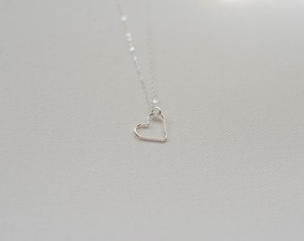 Heart necklace sterling silver necklace