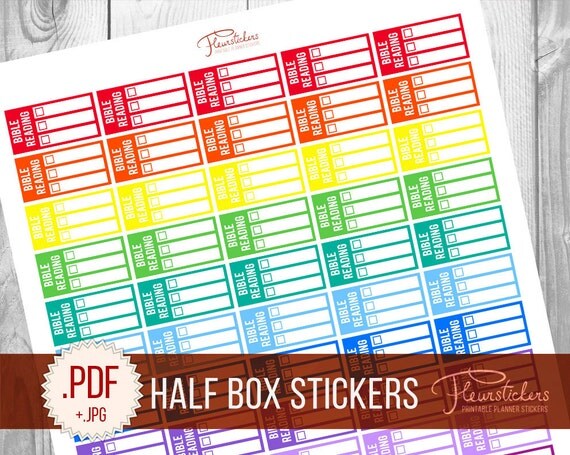 Bible Reading Planner Stickers Printable Bible Reading