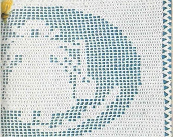 94. Vintage doily UK filet crochet pattern in pdf