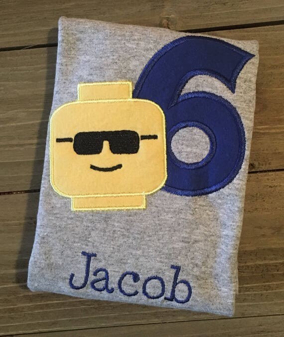 etsy lego birthday shirt