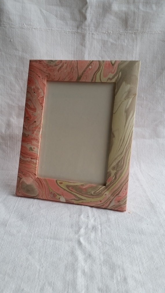 Picture frame photo 12x17 wooden Christmas gift covered in marbled