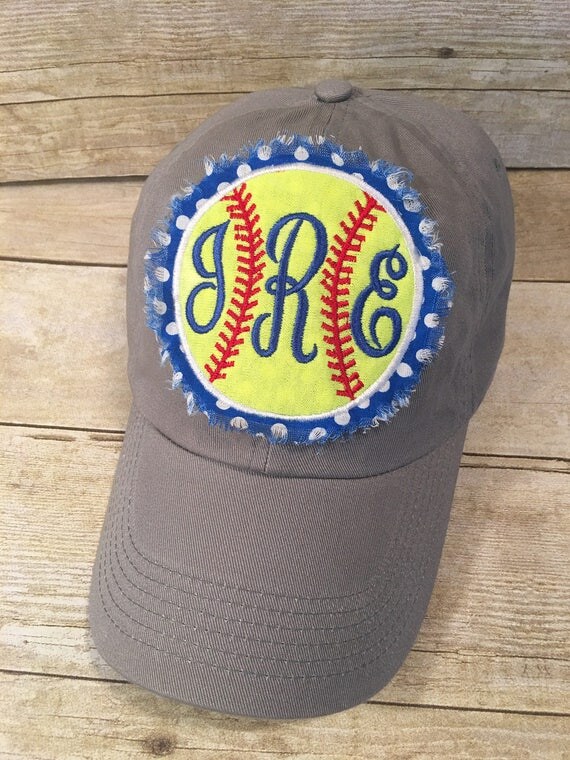 Monogrammed softball hat Baseball hat baseball mom hat
