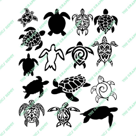 Download Sea Turtle SVG & EPS files - Instant Download - Cut Files ...