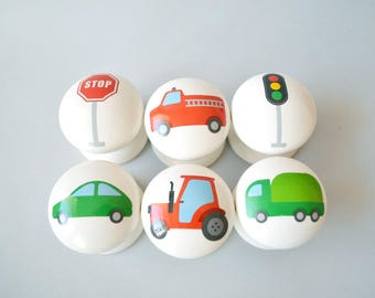 Car Drawer Knobs, Drawer Pulls, Dresser Pulls. Children's Room, Nursery Decor, Nursery, Boys Room, knobs, Kids Knobs.