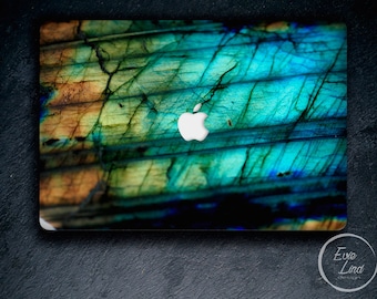 Blue Macbook Air Decal Blue Macbook Air Skin Labradorite Macbook Air Stickers Macbook Air 13 Cover Macbook 11 Decal Vinyl EL042