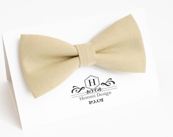 Beige Sand Bow Tie for wedding / linen bow tie for men / bow tie Beige / Beige boy's bow tie, Beige necktie, men's bow tie