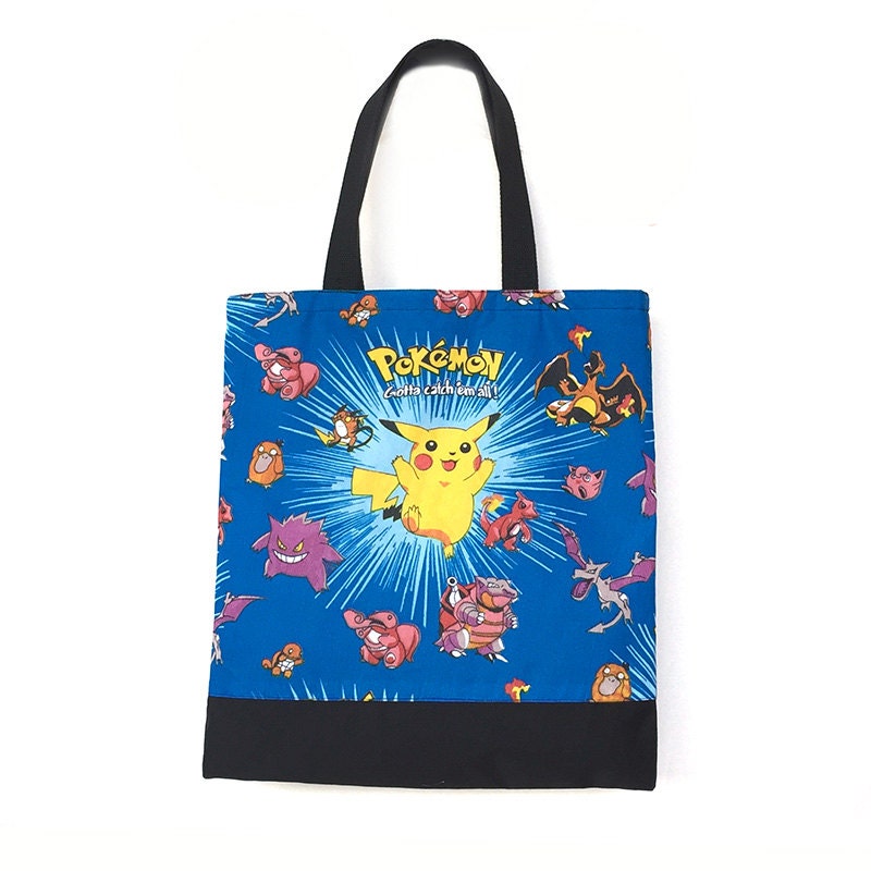 Pokemon Canvas Bag Pikachu Tote Bag Pokemon Book Bag