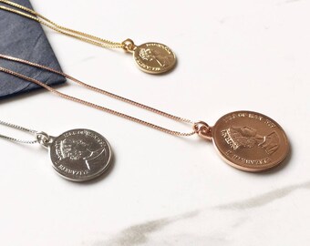 Silver Coin Necklace, Coin necklace, Minimalist Jewelry, Everyday Necklace, Silver Necklace, Everyday Jewelry Silver, Layered Necklace.