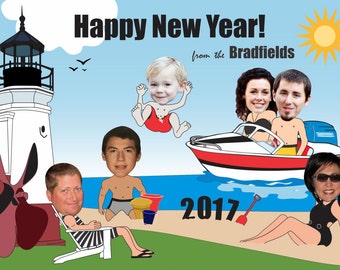 Happy New Year Card, Personalized New Years Card, Custom New Years Card, New Years Greeting, Photo New Years Card, New Years Card, New Years