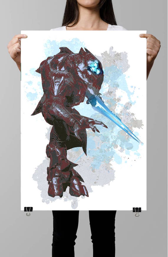 Sangheili Zealot Elite Halo Halo 4 Gaming Poster Gamer