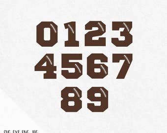 Football Numbers Svg, Football Mom Svg, Football Designs Svg, Football Svg, Football ball svg, sport numbers, svg files, cricut, silhouette