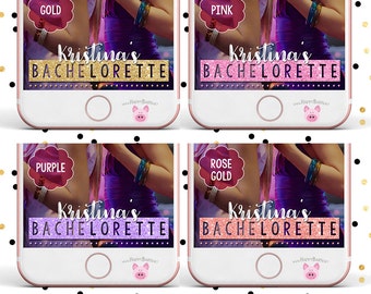 Snapchat Bachelorette Filter, Bachelorette Party Geofilter, Snapchat Geofilter, Bachelorette GeoFilter, Glitter, Rose Gold, Wedding Snapchat