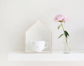 Handmade wooden house shelf / Home Wall Shelf Display / House Shape Storage Box / Wooden house shelf
