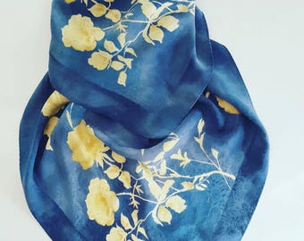 vintage pure silk scarf