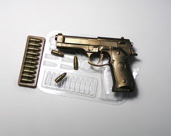 Beretta gun - plastic soap mold soap making soap mould molds soap mold