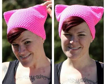 Pussy Hat - Pink Pussy Hat - Women's March - Feminist - Feminism - Women's Rights - Human Rights - Resist - Activist - Nasty Woman