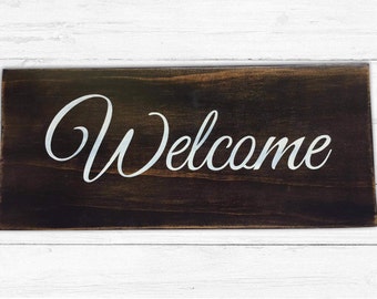 Items similar to 4 Foot Tall Wooden Welcome Sign with Stars on Etsy