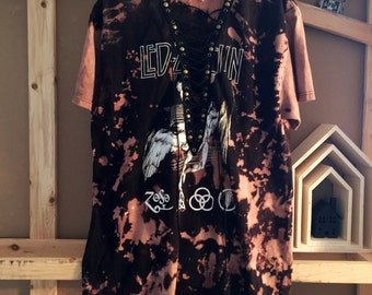 led zeppelin shirt dress