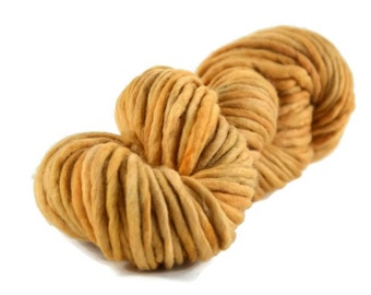 Bulky Yarn, Merino yarn, super bulky weight yarn, wool yarn, 100% Merino, single ply merino, yellow yarn, gold, bulky merino - Sunflower