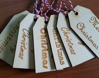 Wooden gift tag | Etsy