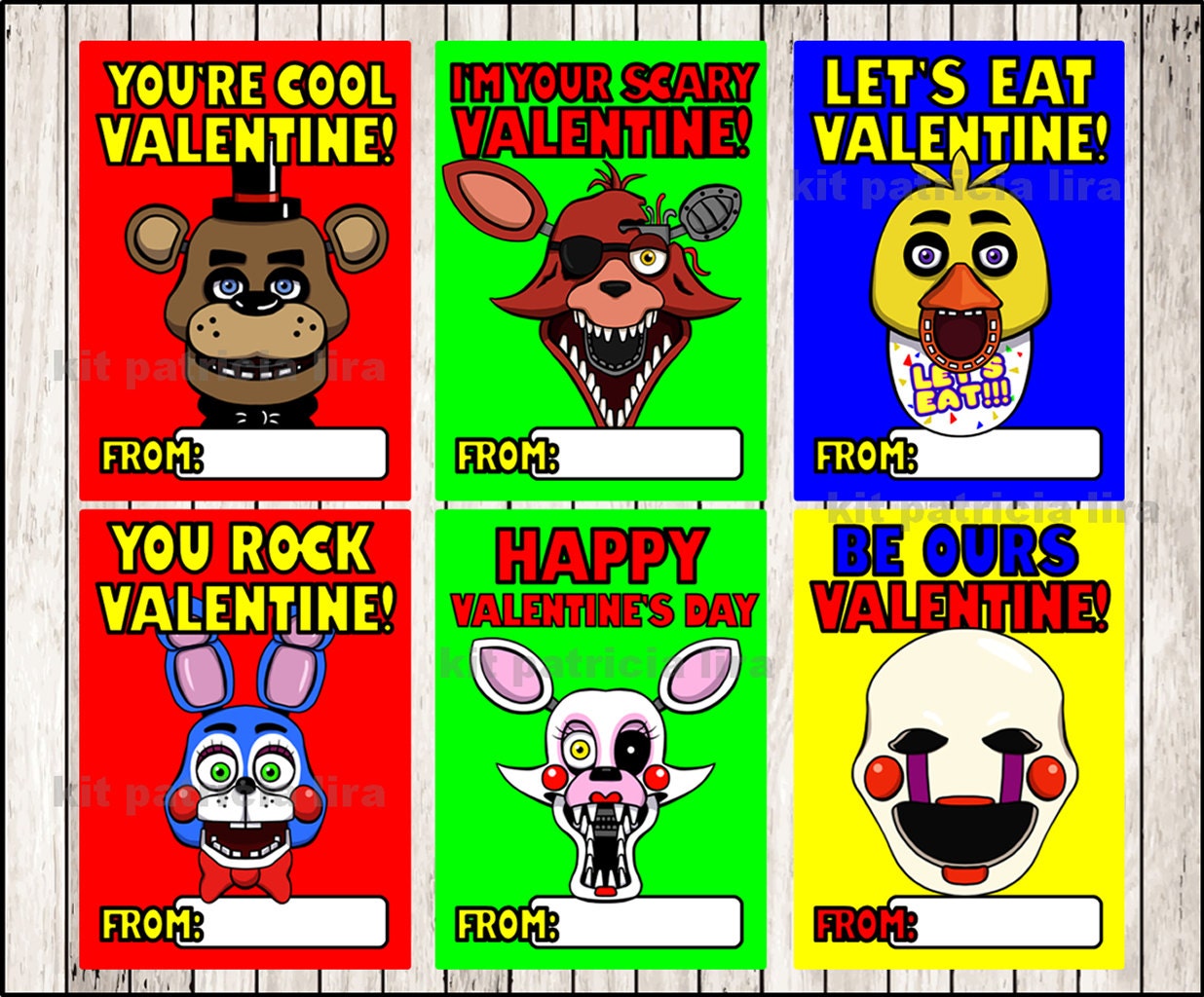 Five Nights At Freddys Valentines Day Cards Instant