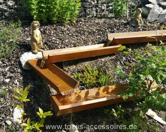 Wood gutter 125 cm - for a waterway of a special kind
