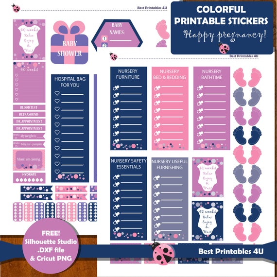 Pregnancy Planner Stickers Printable Milestones Planner