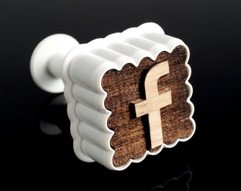 Cookie Cutters Plunger Logo Facebook, Engraved Plunger, Personalized Gift Anniversary, Personalised Plunger Kitchen Gift Persinalized Logo
