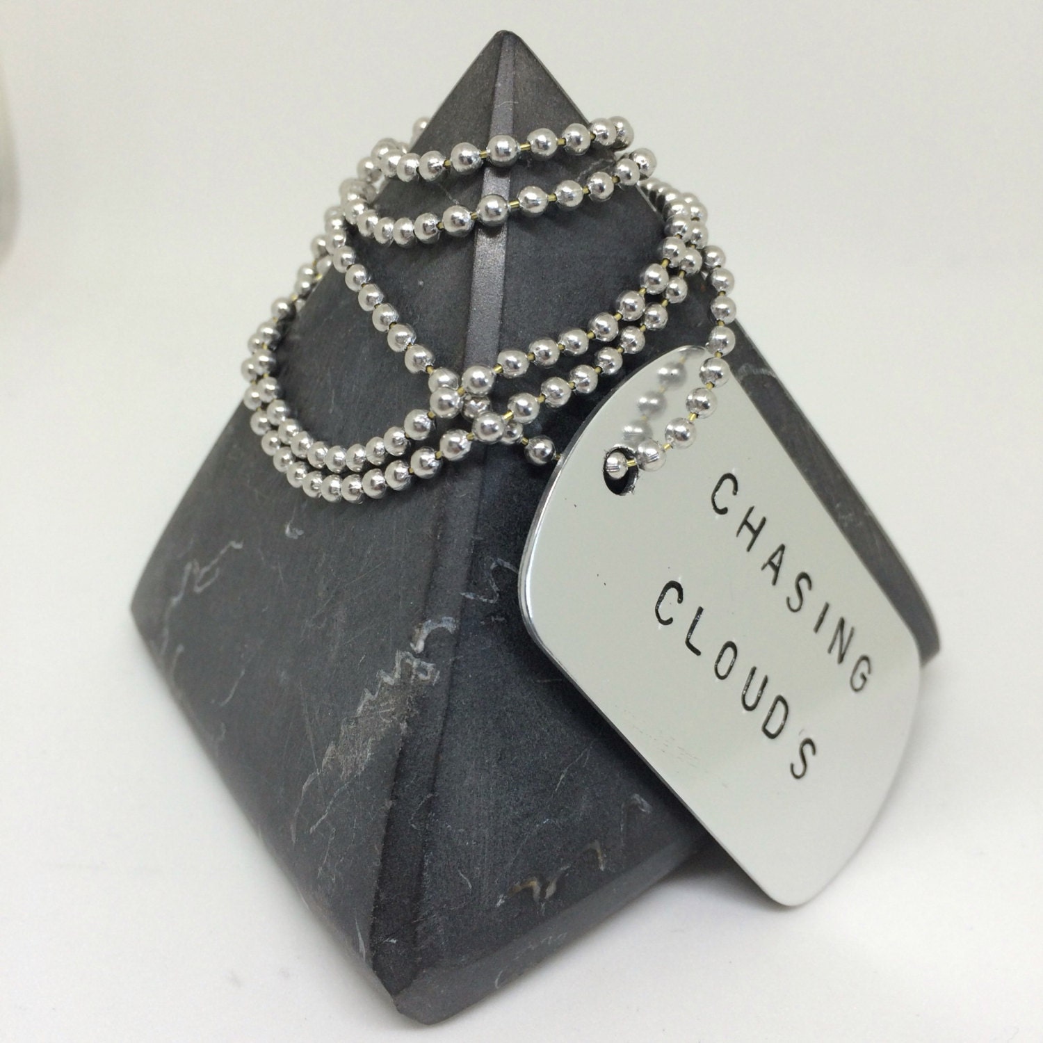 vaping Vape necklace Chunky dog tag vaper gift cloud