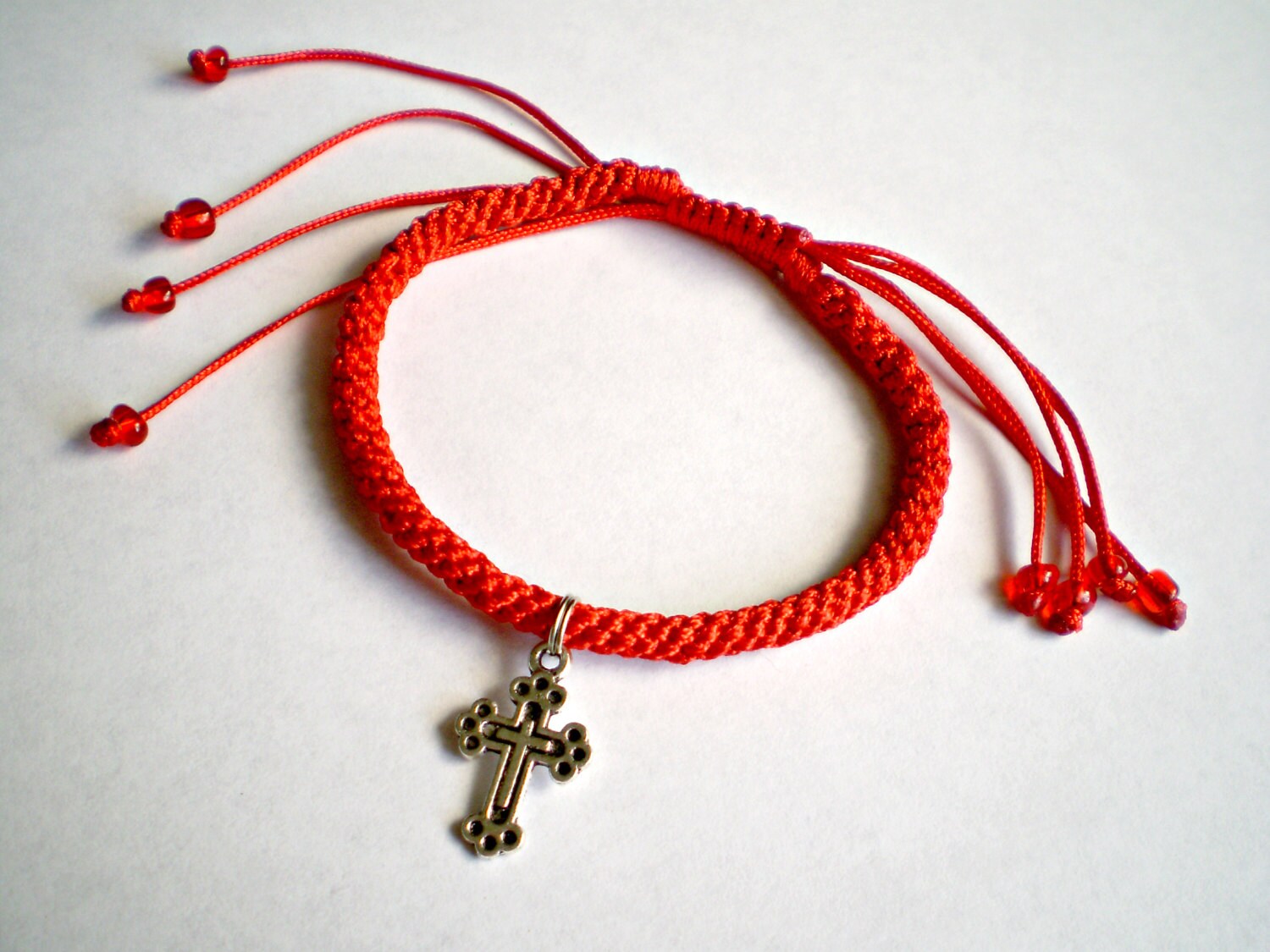 Red bracelet Bracelet with cross Red Thread Cross