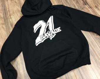 21 Savage Hoodie (White-Print)