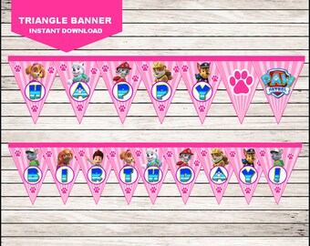 Paw patrol banner | Etsy