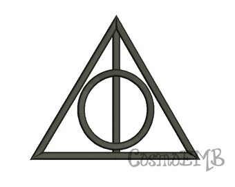 9 Size Harry Potter Deathly Hallows design Machine Embroidery - Digital INSTANT DOWNLOAD