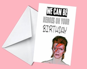 David Bowie Birthday Card - Funny