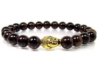 Bronzite Gemstone Bracelet,Buddha Bracelet,Men Bracelet,Mens Bracelet,Men Gemstone Bracelet,Bracelet for Men,Gift for Him,Beaded Bracelet