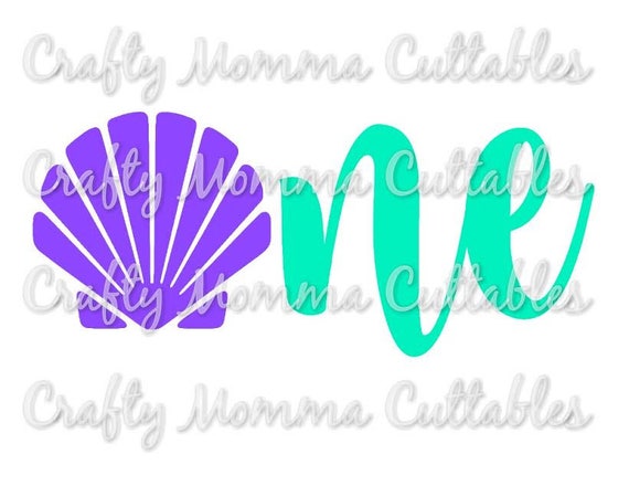 Download Seashell ONE SVG file // Mermaid First Birthday Svg // 1st
