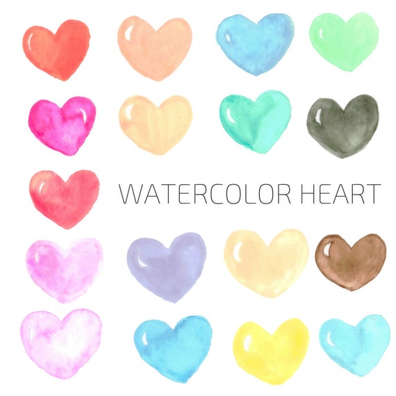 Download Watercolor Heart Clip Art Valentines Day Heart Clip Art