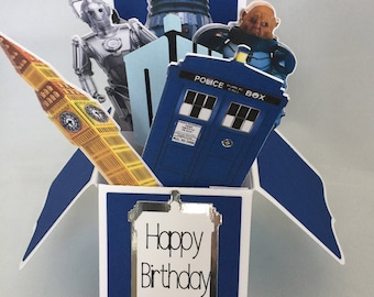Dr Who Card in a box/Pop up box