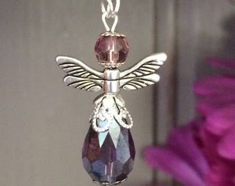 Guardian angel car charm - Hanging angel charm - Lucky angel pendant - Rear view mirror charm - Pass driving test gift - Gift for her