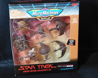 1995 Micro Machines SPACE – Star Trek Limited Edition Collector’s Set – Special Bronze Colored Collectibles – ALIEN VESSELS