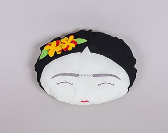 Frida Kahlo Pillow, Nursery Pillows, frida kahlo, Decorative Pillow, Throw pillow, Kids Modern Pillow, Mexican Folk Art, Girl Power